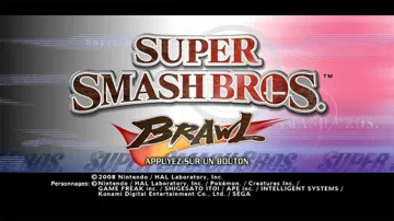 Super Smash Bros Brawl screen shot title